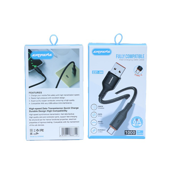 EXTREME USB-A to Type-C Fast Charging Cable 6A – EXT-300