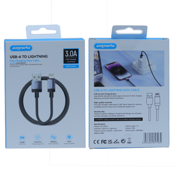 EXTREME USB-A to Lightning Fast Charging Cable 3A – 1M