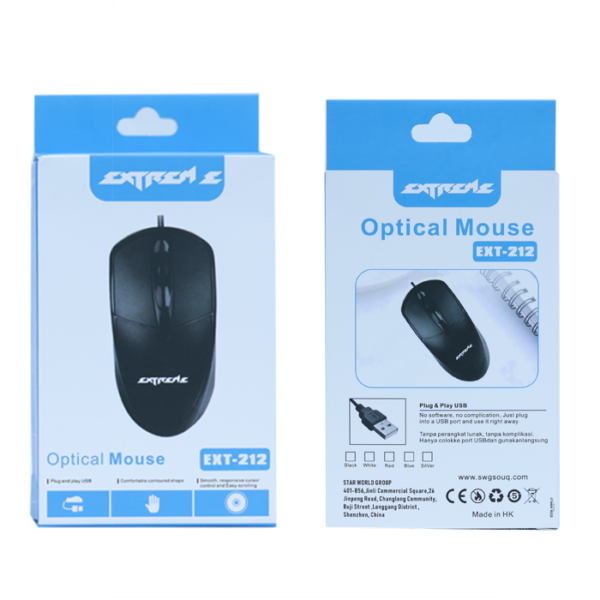 EXTREME USB Optical Mouse Plug & Play – EXT-212