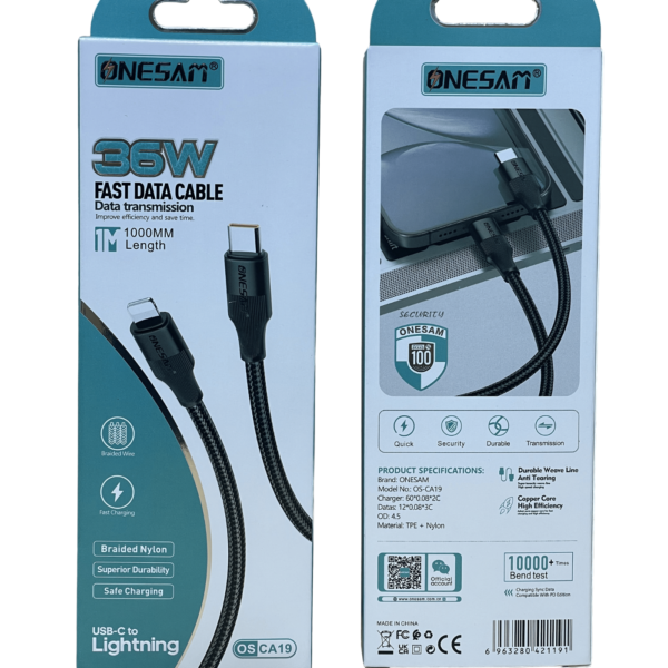 ONESAM 36W Fast Data Cable Type-C to Lightning (OS-CA19)