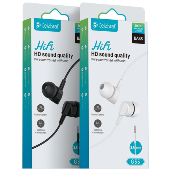 Celebrat G35 YT17 Wired Earphone with Microphone