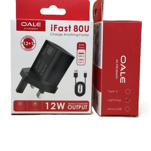 HOME CHARGER IFAST 80U OALE 2.4A LIGHTNING - LP1250