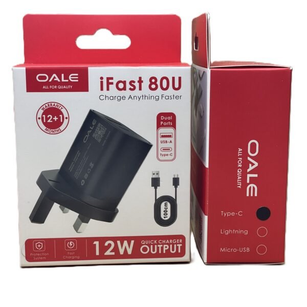 HOME CHARGER IFAST 80U OALE 2.4A TYPE C -LP1340
