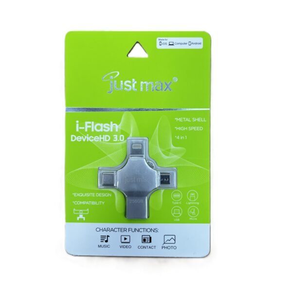 4 IN1 FLASH DRIVE 128 GB- JUST MAX JM25